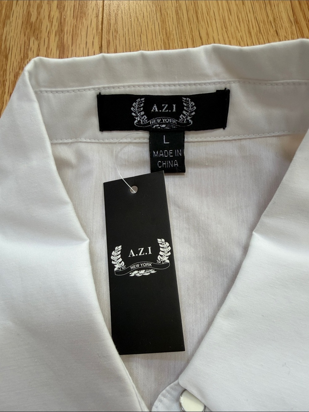 New! A.Z.I white large asymmetrical back crossover top. - Picture 7 of 10